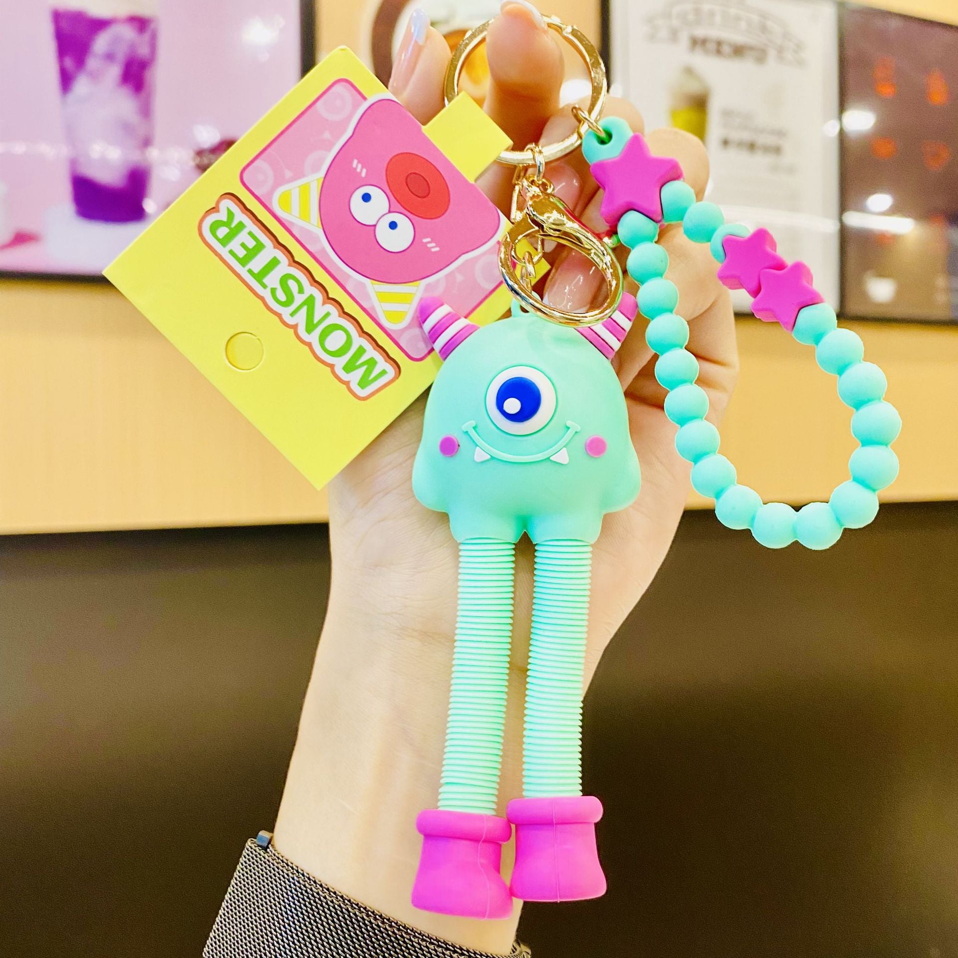 Wholesale PVC Cute Monster Car Keychain